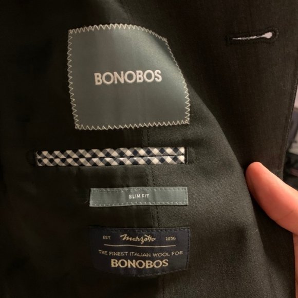 Bonobos Charcoal Grey 2 Piece Suit 44R - Picture 4 of 7